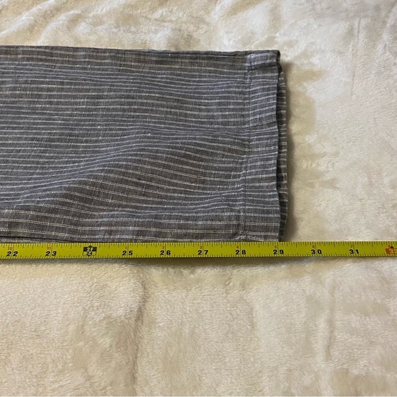 ELLEN TRACY / Striped Linen Pants Size S - Picture 11 of 12